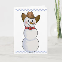 Cowboy Snowman mit Red Bandana