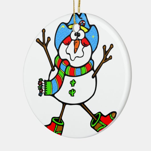 Cowboy Snowman Ornament (Links)
