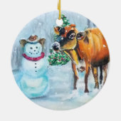 Cowboy Snowman Weihnachtsschmuck (Hinten)
