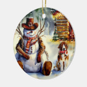 Cowboy Snowman Weihnachtsschmuck (Links)