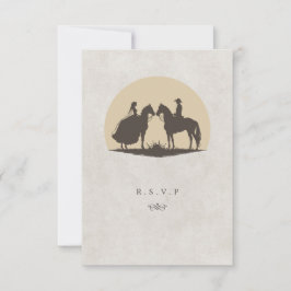 Cowboy Sonnenuntergang Wahl Hochzeit RSVP