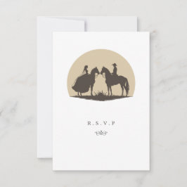 Cowboy Sonnenuntergang Wahl Hochzeit RSVP Karte