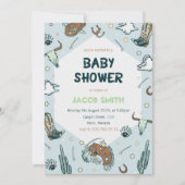Cowboy Southwestern Baby Shower Einladung (Vorderseite)