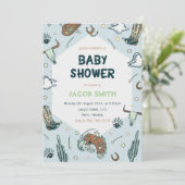 Cowboy Southwestern Baby Shower Einladung (Stehend Vorderseite)