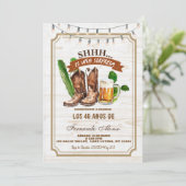 Cowboy Spanish Adult Man Sorpresa Birthday Einladung (Stehend Vorderseite)
