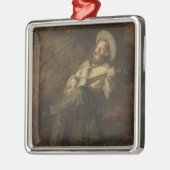Cowboy spielt Banjo und singt Country Music Ornament Aus Metall (Links)