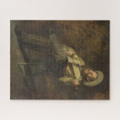 Cowboy spielt Banjo und singt Country Music Puzzle (Horizontal)