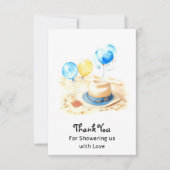 Cowboy Spirit Baby Dusche Dankeskarte (Vorderseite)