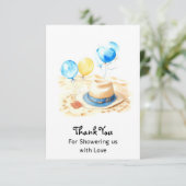 Cowboy Spirit Baby Dusche Dankeskarte (Stehend Vorderseite)