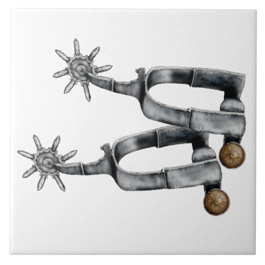 Cowboy-Sporen Fliese (Vorderseite)