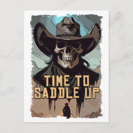 Cowboy Sprichwort Wild West Illustration Art Postkarte