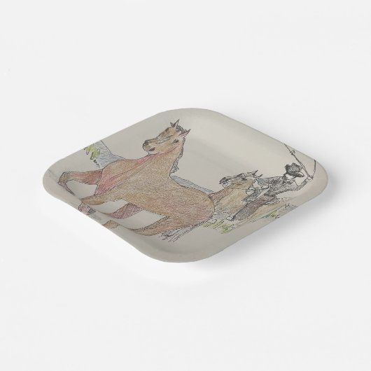 Cowboy Square Party Teller (Gewinkelt)