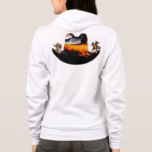 Cowboy Staaten Hat Hoodie (Rückseite)