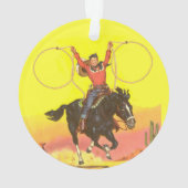 Cowboy starb mit Ropes in S.W. Szene Ornament (Rückseite)