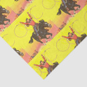 Cowboy starb mit Ropes in S.W. Szene Seidenpapier (Detail)