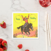 Cowboy starb mit Ropes zum Geburtstag Serviette (Beispiel)