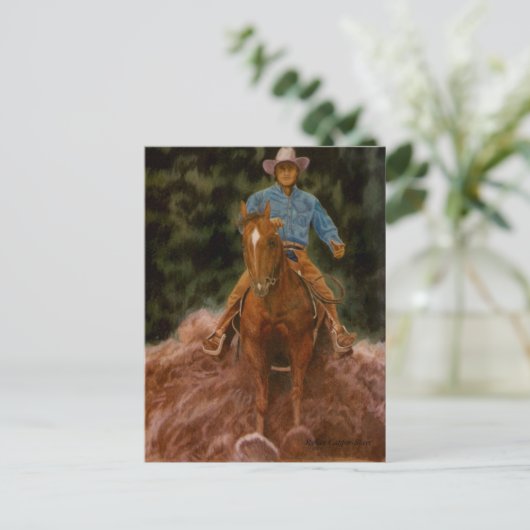 Cowboy-Staub Postkarte (Stehend Vorderseite)