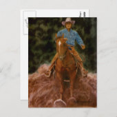 Cowboy-Staub Postkarte (Vorne/Hinten)