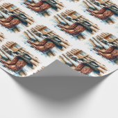 Cowboy Stiefel auf der Vorderseite Weihnachten Geschenkpapier (Ecke)