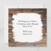 Cowboy Stiefel auf der Vorderseite Weihnachten Karte (Rückseite)