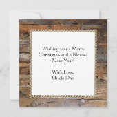 Cowboy Stiefel auf der Vorderseite Weihnachten Karte (Rückseite)