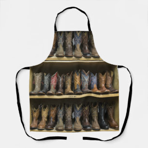 Cowboy Stiefel auf einer Schürze des Westerns (M)