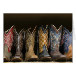 Cowboy Stiefel auf einer Shelf-Western-Karte