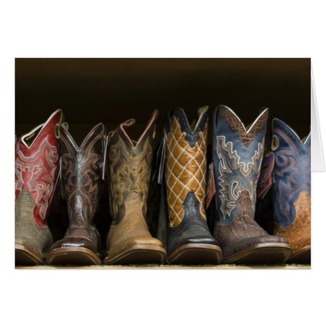 Cowboy Stiefel auf einer Shelf-Western-Karte (Vorderseite (Horizontal))