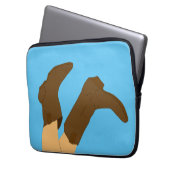 Cowboy Stiefel auf hellblauem Hintergrund Laptopschutzhülle (Vorderseite Links)