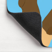 Cowboy Stiefel auf hellblauem Hintergrund Mousepad (Ecke)