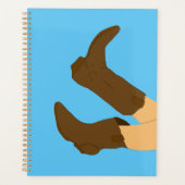 Cowboy Stiefel auf hellblauem Hintergrund Planer (Vorderseite)