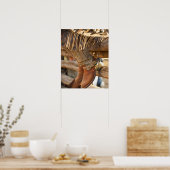 Cowboy Stiefel auf Zaun 2 Poster (Küche)