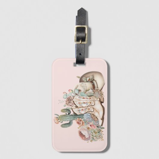 Cowboy-Stiefel aus Boho-Wüste Gepäckanhänger (Vorderseite Vertikal)