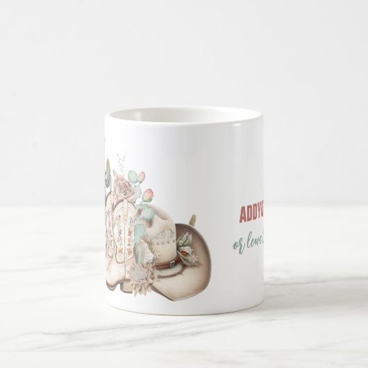 Cowboy-Stiefel aus Boho-Wüste Kaffeetasse (Mittel)