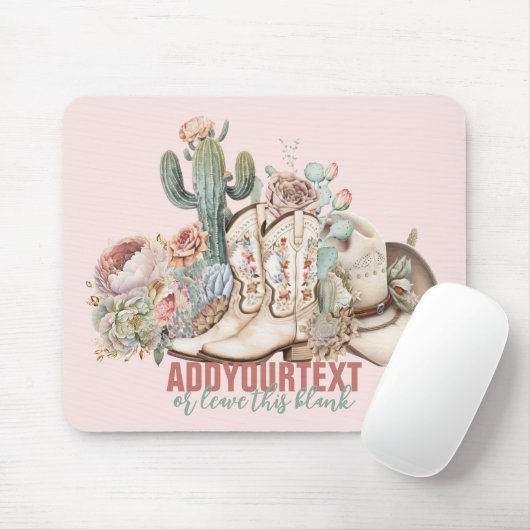 Cowboy-Stiefel aus Boho-Wüste Mousepad (Mit Mouse)