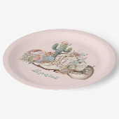 Cowboy-Stiefel aus Boho-Wüste Pappteller (Schrägansicht)