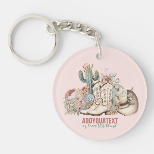 Cowboy-Stiefel aus Boho-Wüste Schlüsselanhänger (Vorderseite)