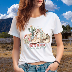 Cowboy-Stiefel aus Boho-Wüste T-Shirt
