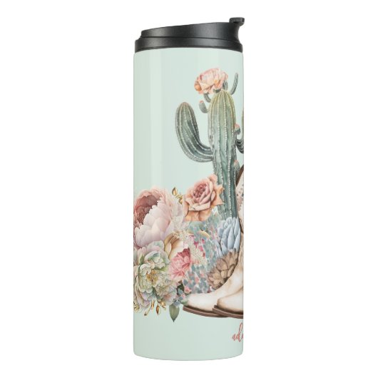 Cowboy-Stiefel aus Boho-Wüste Thermosbecher (Nach links gedreht)