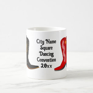 Cowboy-Stiefel für Square Dance Kaffeetasse