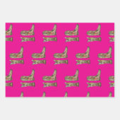 Cowboy-Stiefel Geschenkpapier Flachblatt-Set aus 3 Set (Vorderseite)
