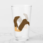 Cowboy-Stiefel Glas (Rückseite)