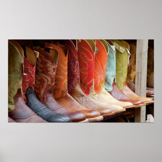 Cowboy-Stiefel-Line-Up-Poster Poster (Vorne)