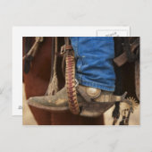 Cowboy-Stiefel mit Spur Postkarte (Vorne/Hinten)