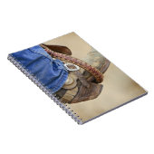 Cowboy-Stiefel mit Spurt 2 Notizblock (Rechte Seite)