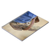 Cowboy-Stiefel mit Spurt 2 Notizblock (Linke Seite)