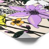 Cowboy-Stiefel mit Wildblumen Poster (Ecke)