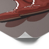 Cowboy-Stiefel mit Wildblumen Poster (Ecke)