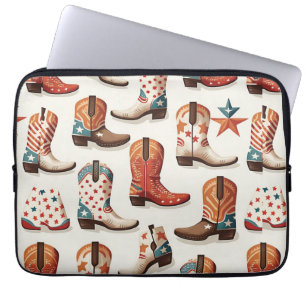 Cowboy-Stiefel-Muster Laptopschutzhülle