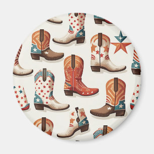 Cowboy-Stiefel-Muster Magnet
